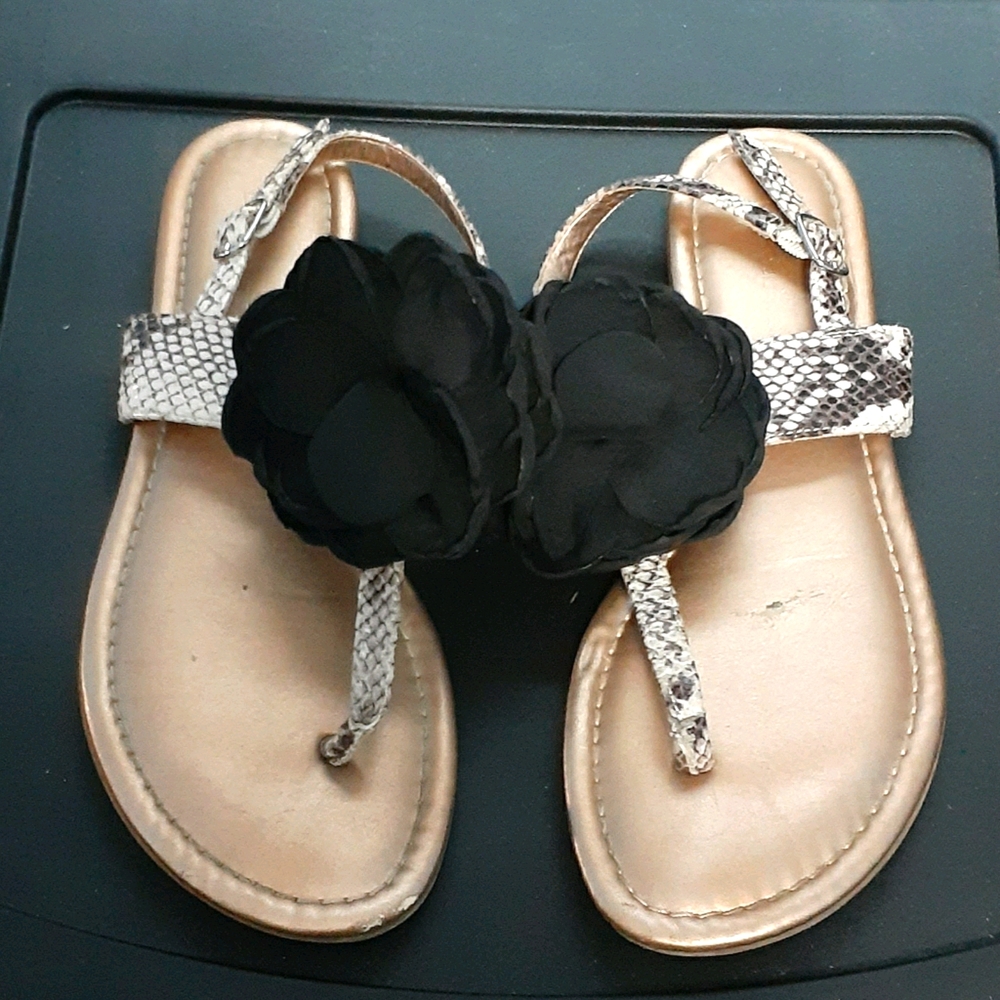 BCBG snakeprint sandals
